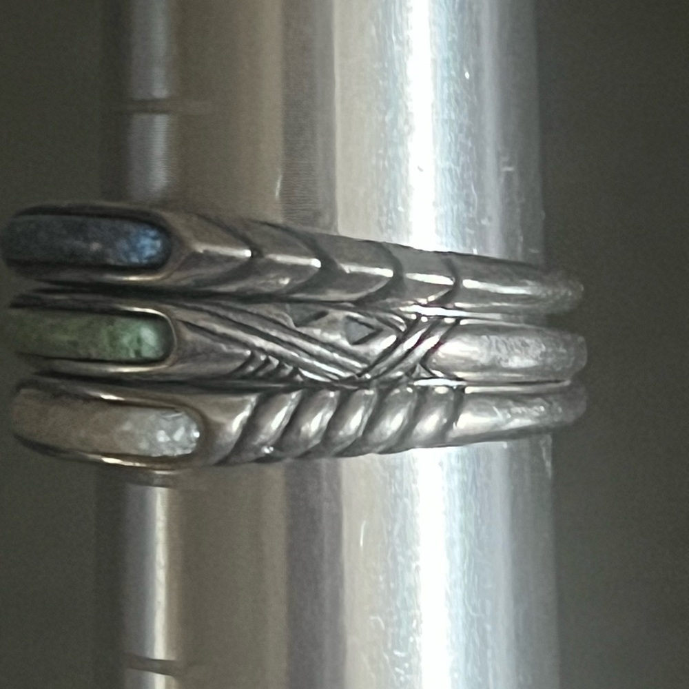 CAROLYN POLLACK STERLING SILVER STACKING RING SIZE 8 1/2 includes one ring - Picture 9 of 10